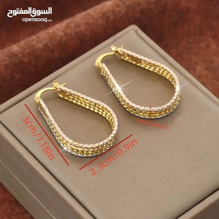 Golden Sparkling Hoop Earrings