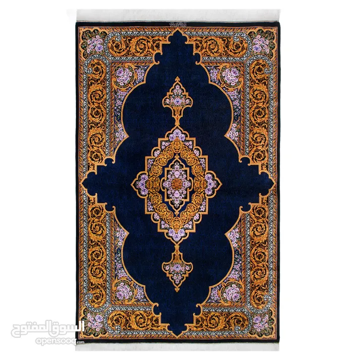 سجادة حرير يدويا نسيج ایران قم، سجاد ایرانیة كلها من الحرير silk carpet , Persian handmade silk Rug