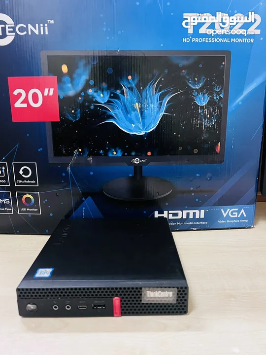 Tiny high speed pc with wifi + monitor brand new