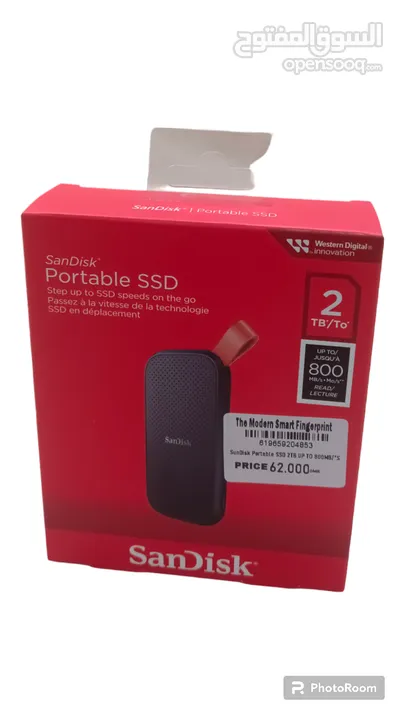 هاردسك خارجي بسرعه 800 ام بي اس 2تيرا Sudisk partable SSD 2TB up to 800MB/s