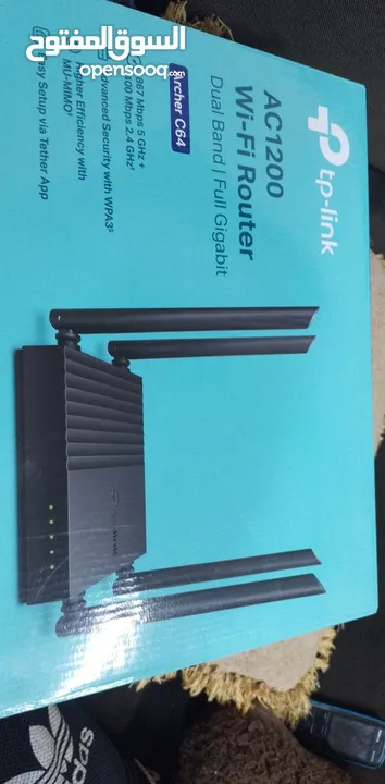 راوتر TP_Link AC 1200 مع سلك ايثرنت كات 7 الجديد يرفع السرعه إلى 1000 ميجا
