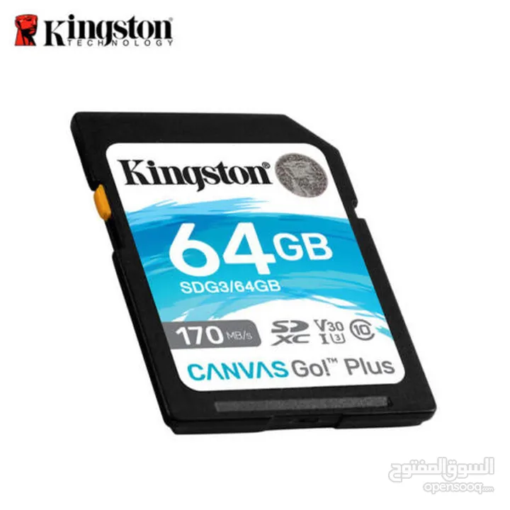 كرت ذاكرة لكميرات التصوير SD CARD64GB 170MB/S KINGSTON