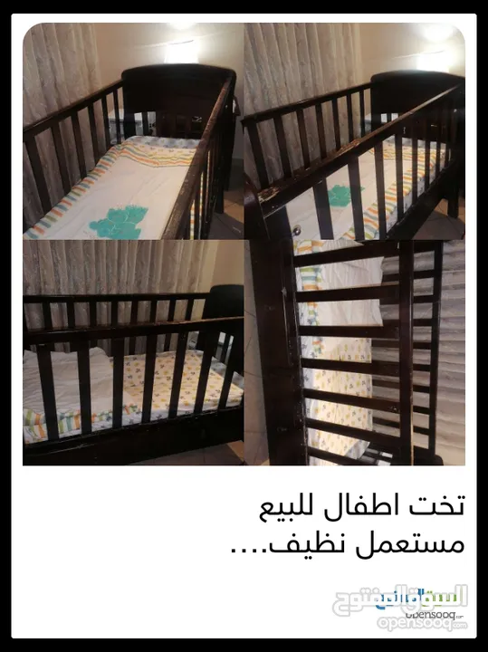 تحت اطفال مستعمل 5 سنين 143*74 مع الفرشه والكفر