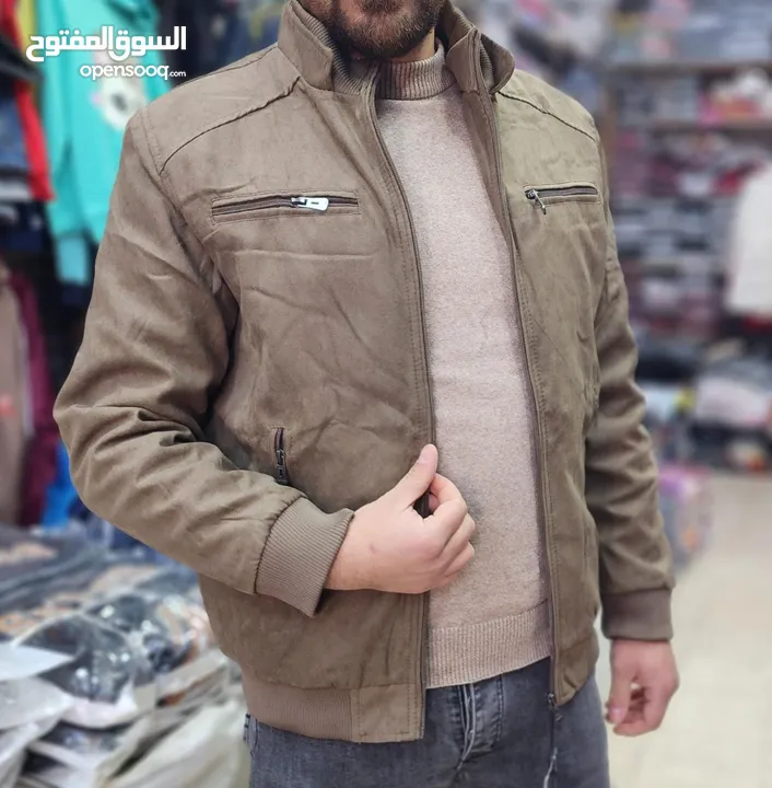 جاكيت الرجالي الشامواه بخامه ممتازه جدا...... ....2xl.....من 75 ل 80.... ...3xl....من 80 ل 85.... ..