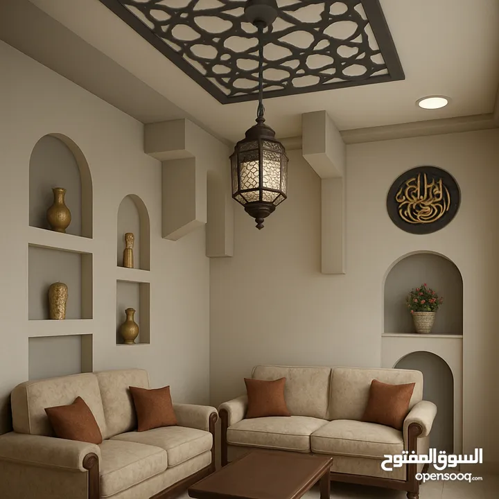 تركيب جميع انواع الديكور الداخلي و الخارجي احدث التصميم للجبسومبورد وبديل الخشب وبديل الحجر وبديل ال