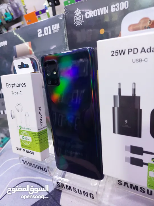 جهاز نظيف جدا 128g 16ram Samsung A71مع بكج هدايا