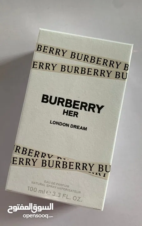 عطر burberry her  لسا مغلف  ما فتحته  سعه 100 مل  