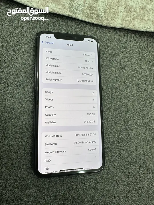 ايفون Xs Max بحالة الوكالة