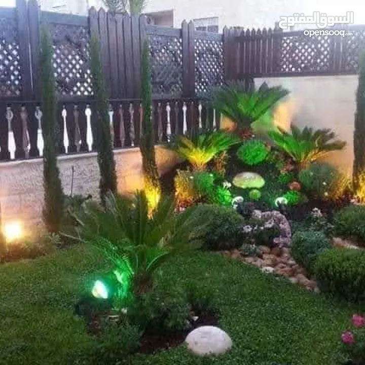 تنسيق الحدائق  نجيل بناء شلال نافورة باربكيو