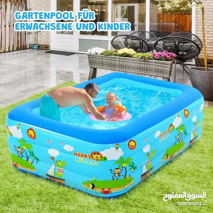 برك FAMILY FUNPOOL القابلة للنفخ – خلّي كل يوم عيد لأطفالك والعيلة برك عائلية بأحجام وأشكال متعددة .