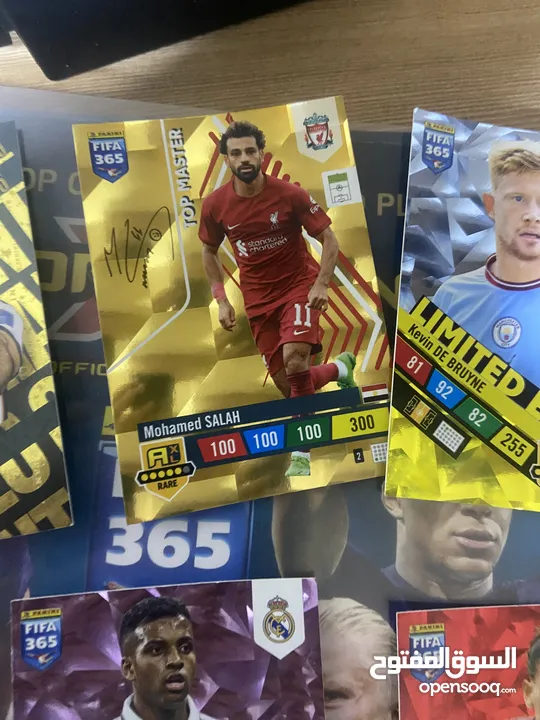 FIFA cards with signed Mohammad salad  limited cards adrenaline fifa 365 cards توقيع محمد  صلاح