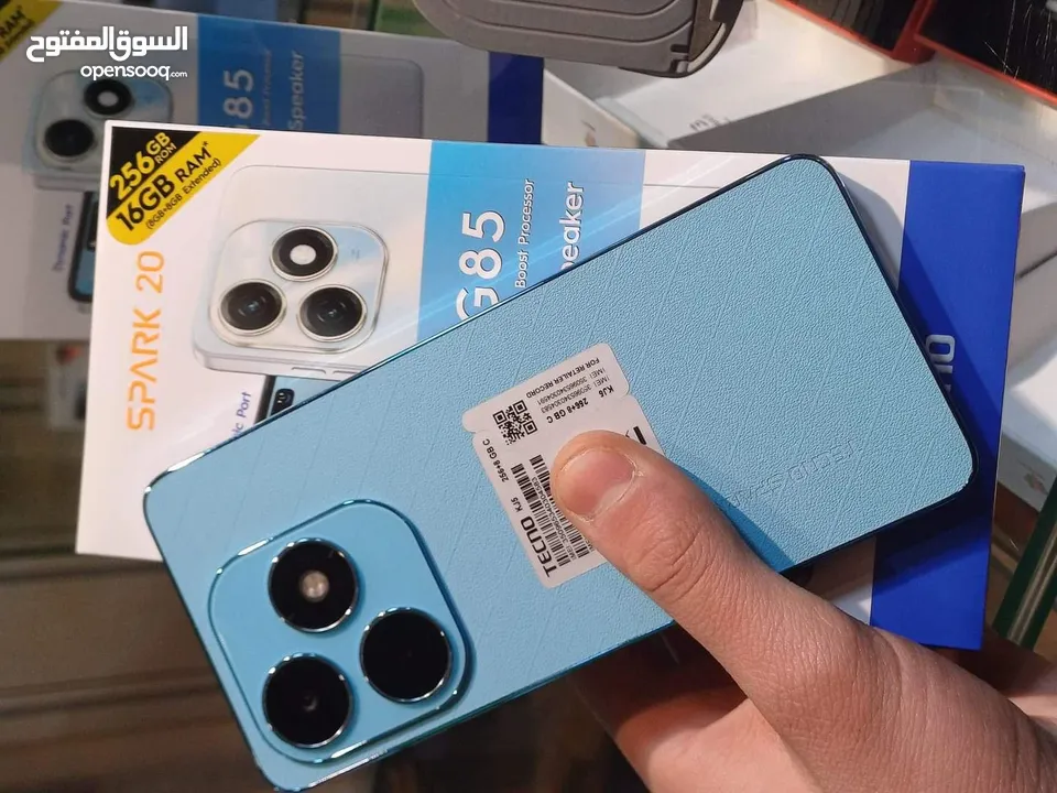 جهاز جديد بالكرتونة Spark 20 رام 16 جيجا 256 مكفول سنة متوفر توصيل