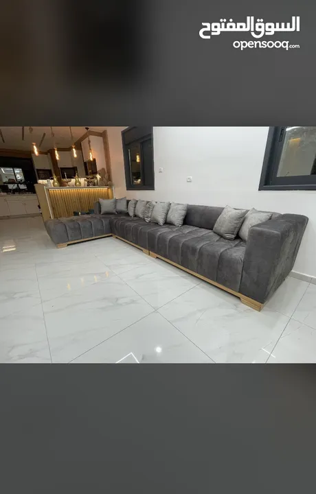 طقم كنب رائع وحصري وتفصيل جميع انواع  والموضيلات   وغرف نوم منجده
