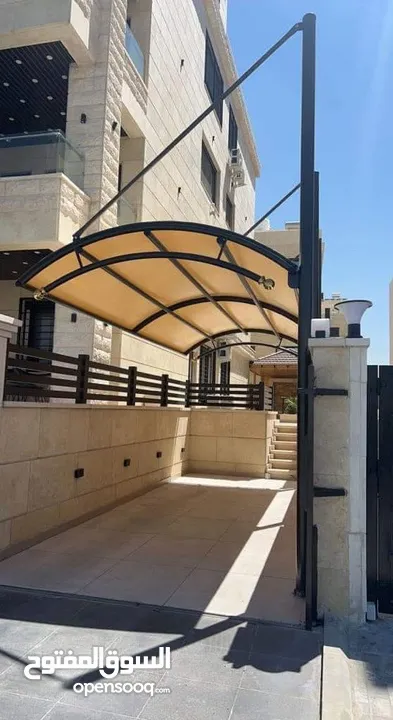 مظلات سيارات قوسية للكراجات المنزلية والمواقف العامة