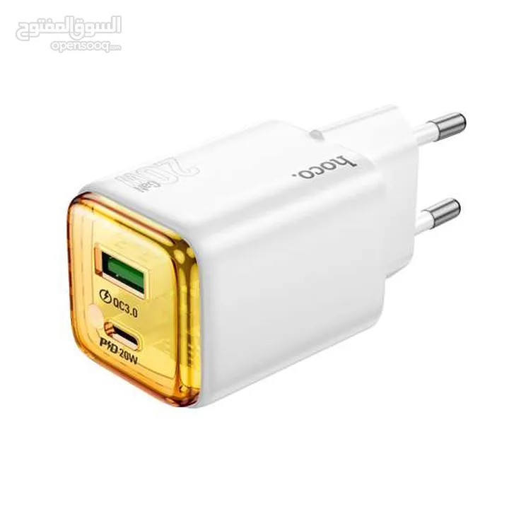 Hoco N52 (20w) Home Charger Pd 20w  شاحن ايفون كامل عظمة + وصلة شحن سريع من هوكو