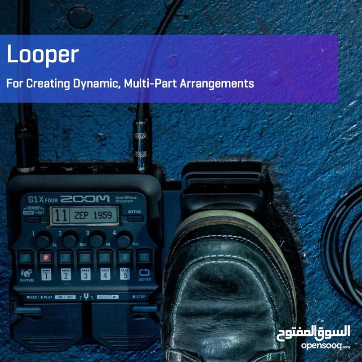 ‏Zoom G1X Four Multi Effects Processor with Expression Pedal