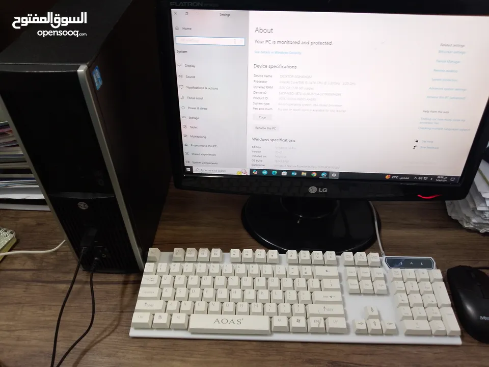 كمبيوتر نوع hp ,core i5 مستعمل بحالة الجديد وكالة للبيع