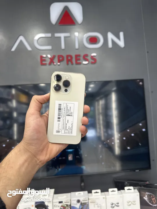 iPhone 14 Pro 128 GB used  ايفون 14 برو 128 جيجا مستعمل بحاله الوكاله  بطاريه 88‎%‎ لون ذهبي