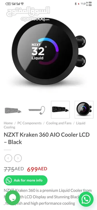 NZXT Kraken 360 AIO Cooler LCD – Black