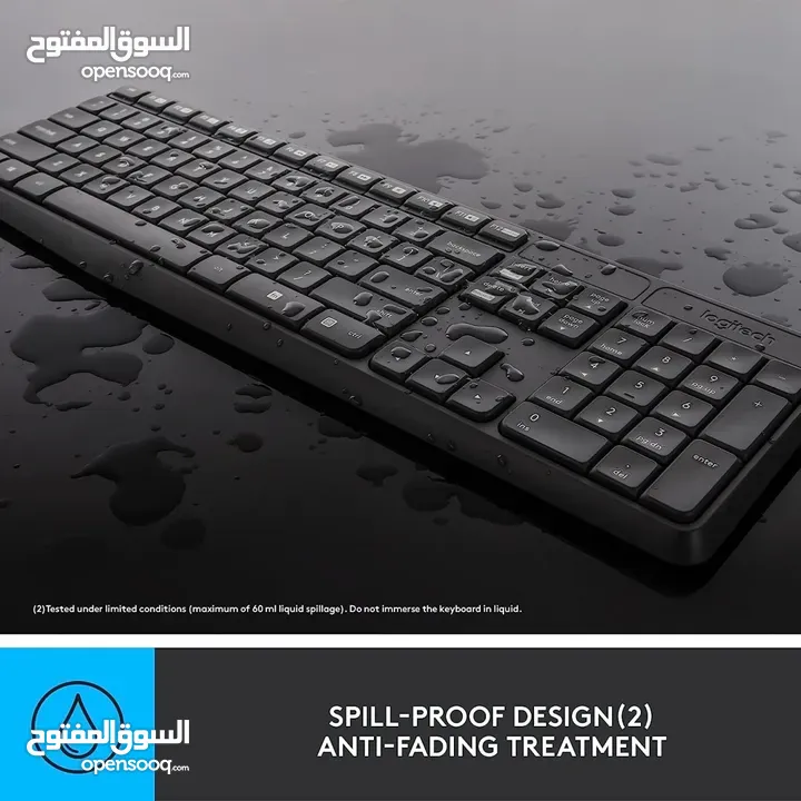 ماوس + كيبورد وايرليس لاسلكي مكتبي معرب من شركة لوجيتيك أصلي LOGITECH MK235 WIRELESS DESKTOP KIT