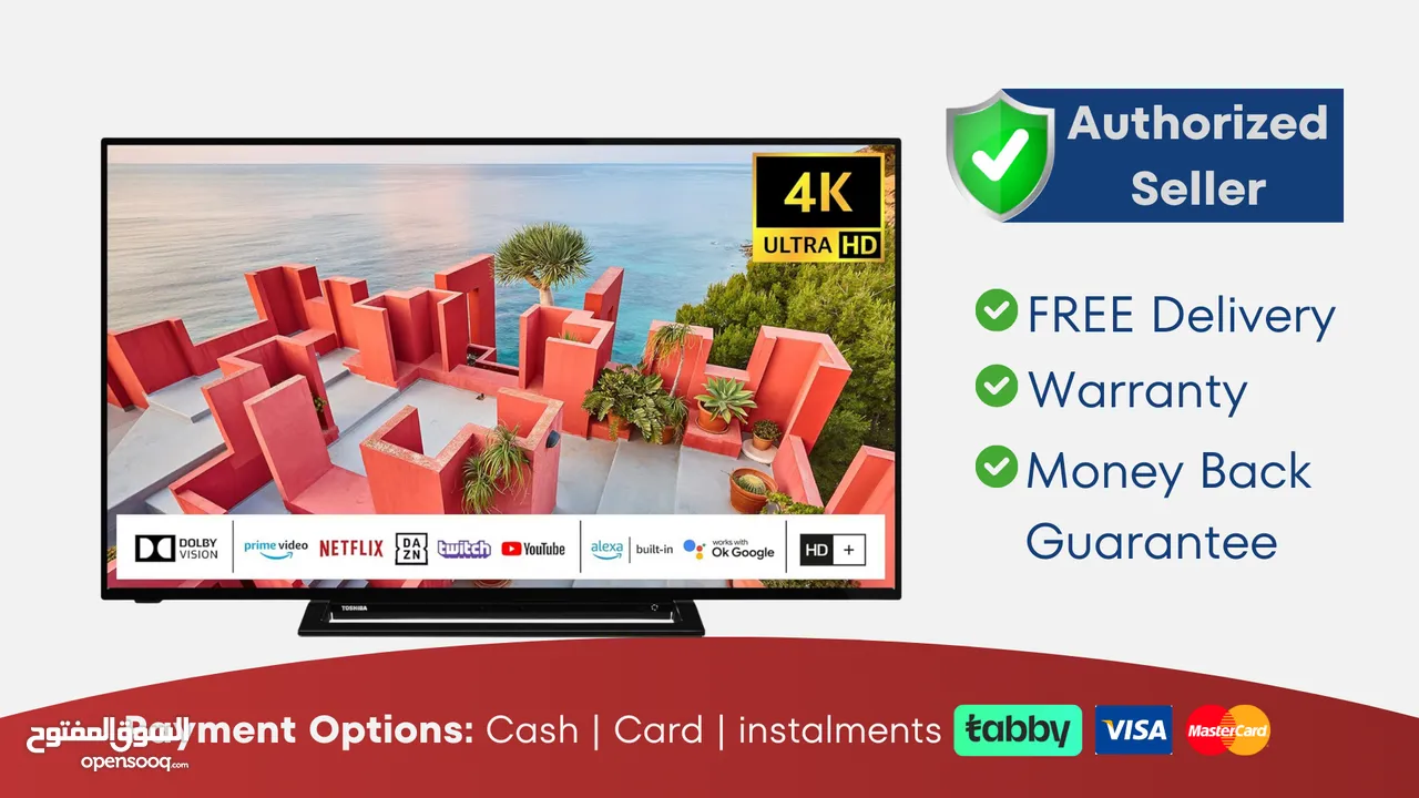 Toshiba 55 inch Smart TV - 4K - Warranty - Free Deliver