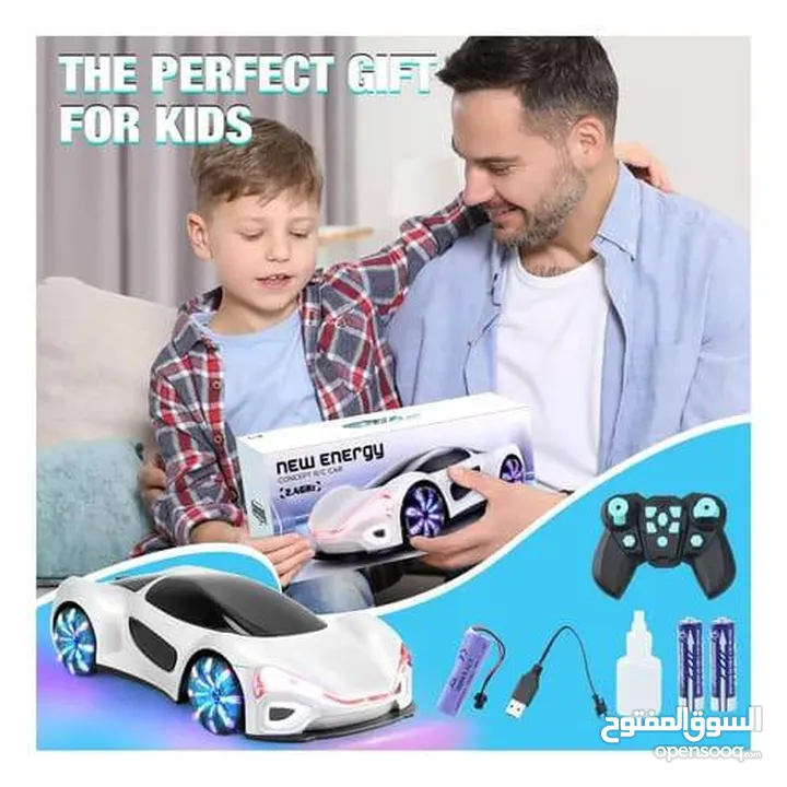 سيارة تسلا المجنونة المضيئة