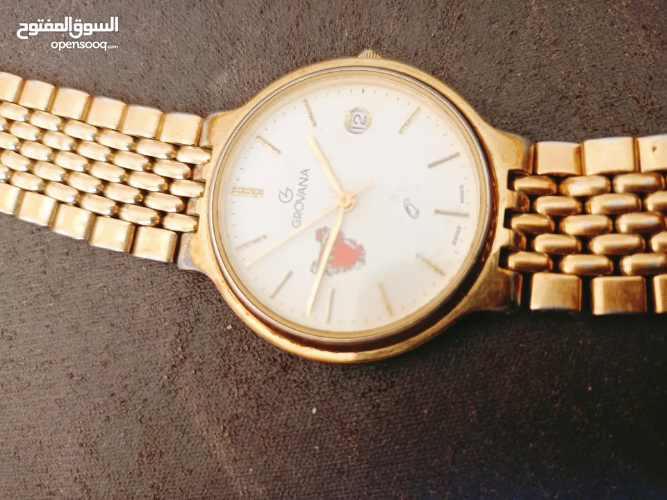 ساعة أصلية تحفه Crovana SWISS MADE مذهب كوارتز