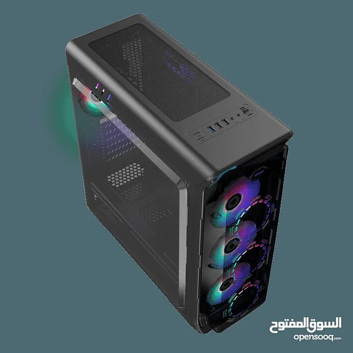كيس جيمنغ  من جيماكس مضيئ رجب تصميم رهيب GAMEMAX Starlight BK Case Gaming