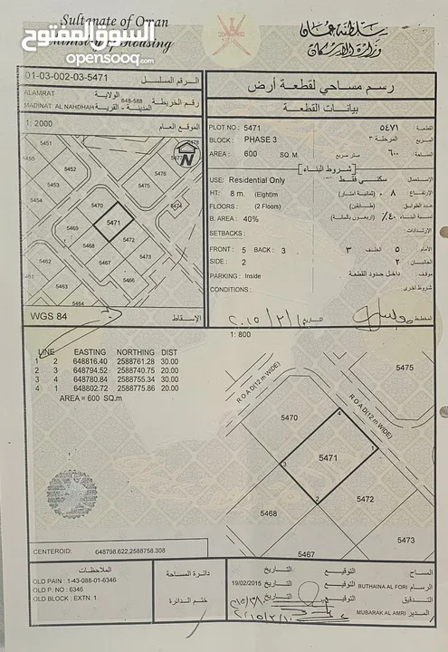 أرض سكنية في مدينة النهضة الامتداد الأول