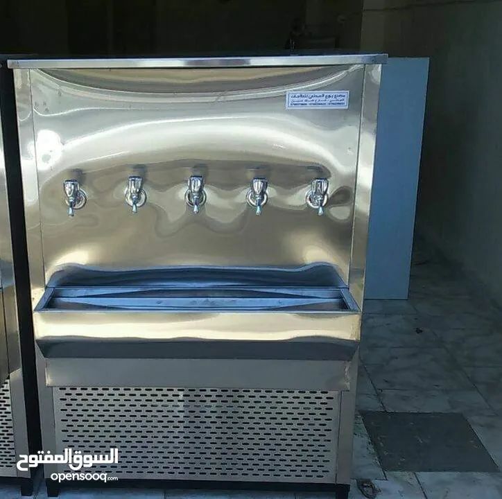 مبرد ماء ستانلس ستيل كامل فرنسي أصلي حنفيه كبس وحنفية قصبة