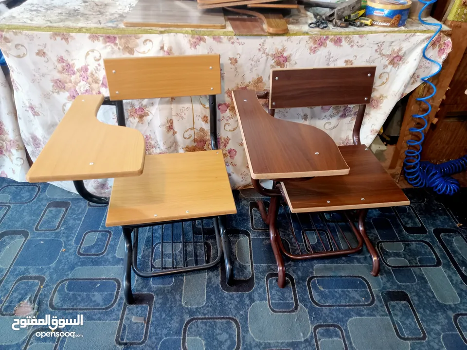 مقاعد مدرسيه مزدوجة مع مفرد حديد ثقيل وخشب ماليزي جميع الأوان