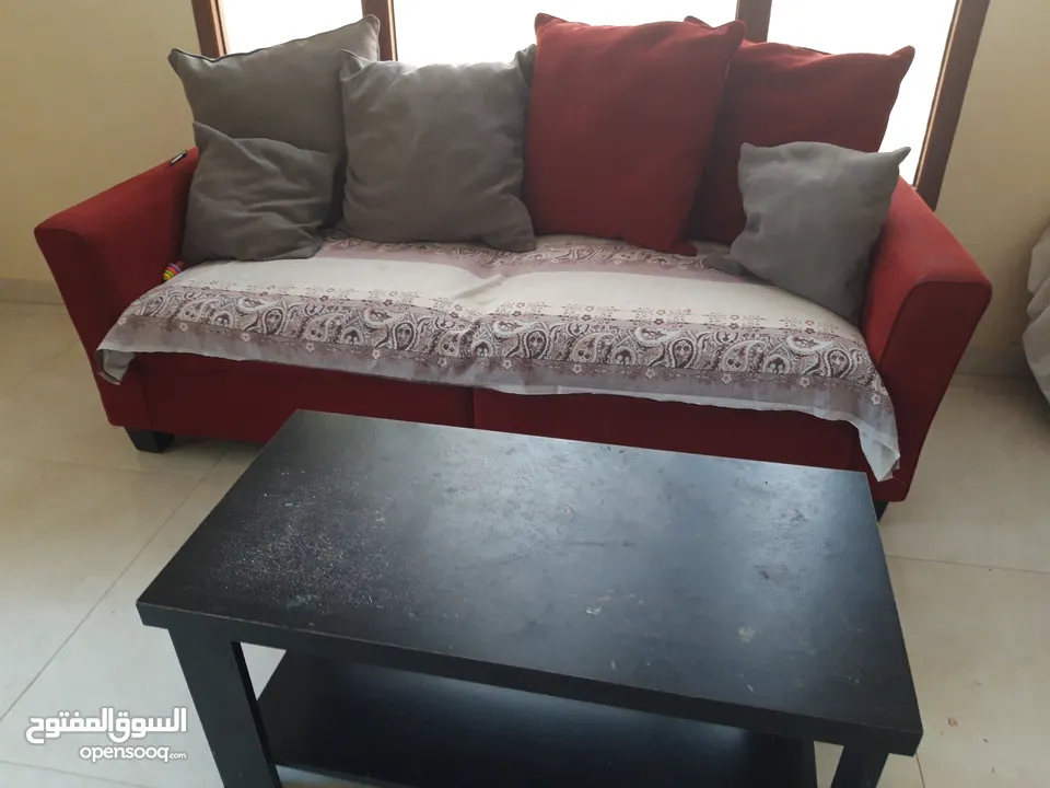 sofa set and table