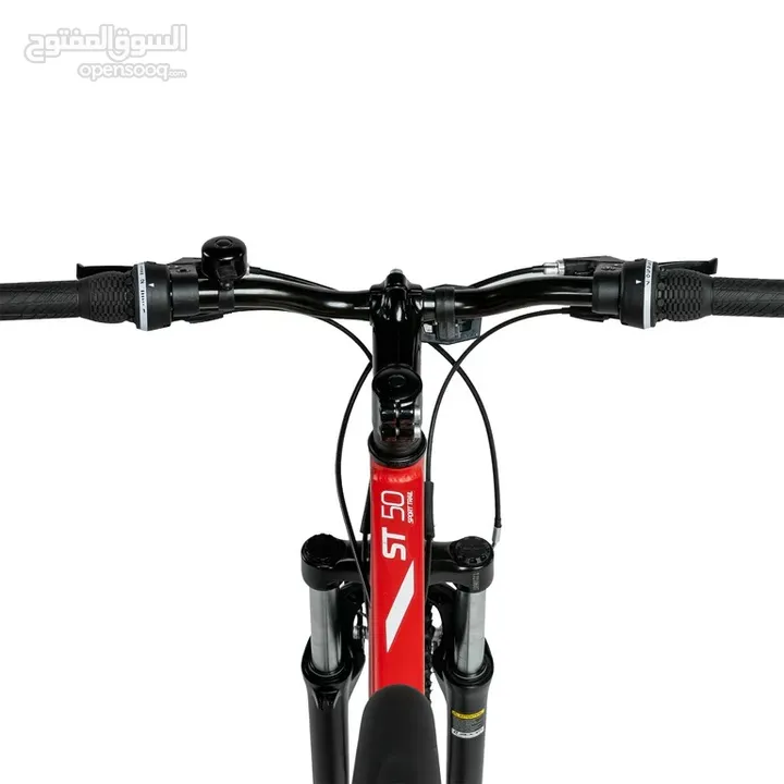 Decathlon Rockrider ST50, 21 Speed Aluminum Mountain Bike, 26", Unisex, Red, Extra Large