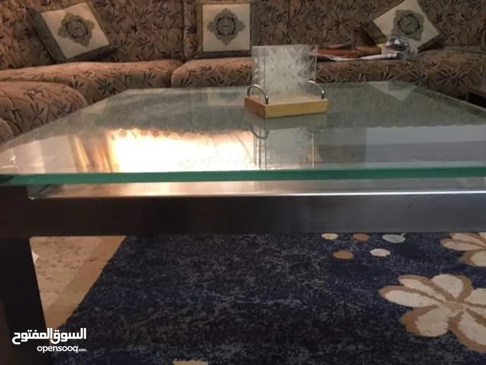 طاوله وسط زجاج( سكريت 10ملم )  وستنالس  دنماركيه