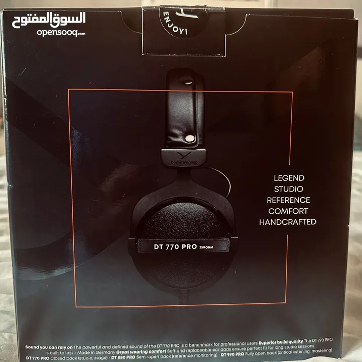 سماعة DT 770 Pro 250 ohm ضمان لمده سنه  One year warrenty