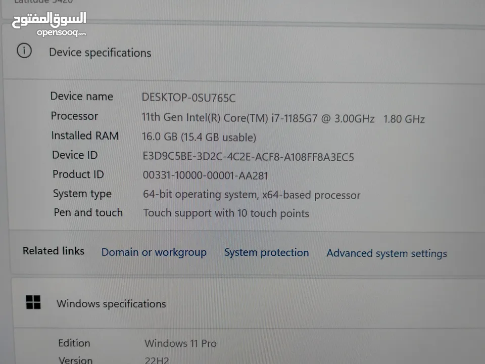 DELL LATITUDE 5420 TOUCH SCREEEN i7-16RAM-512GB SSD