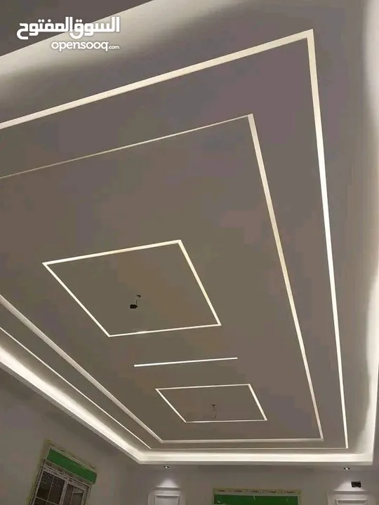 جبسون بورد الاسقف بأنواعه الابيض والأخضر والزهري والحديد بسماكه مختلف ومتنوع من زوايا وترك والاميجا