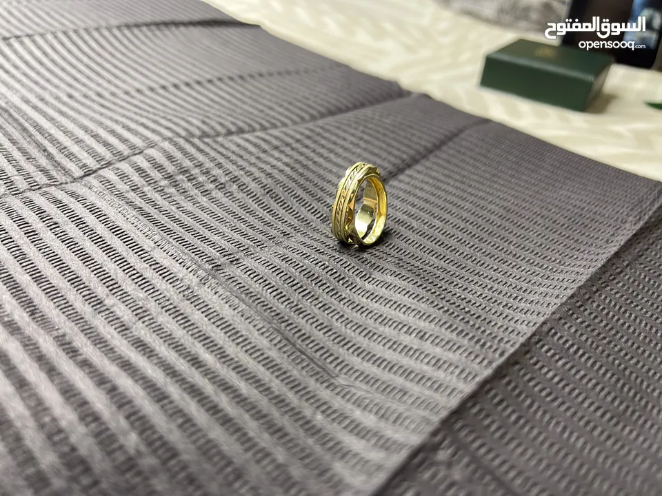 البيع للضرورة  Gold ring 18 carat (3.31 grams)  Gold men ring/خاتم ذهب رجالي