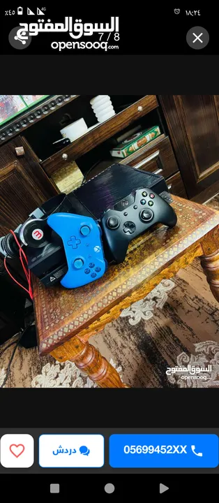 اكس بوكس ون مستعمل بحالة الجديد بدون ايد