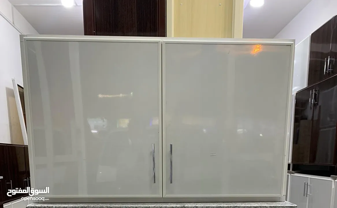 Aluminum kitchen cabinet new making and sale خزانة مطبخ ألمنيوم صناعة وبيع جديدة