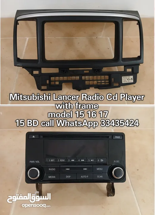 Mitsubishi Lancer Radio Cd Player with frame  model 15 16 17 15 BD call WhatsApp