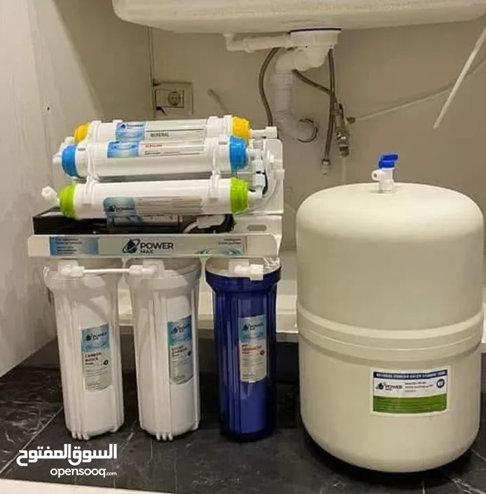 فلتر مي أمريكي 7 مراحل  نظيف مع كامل اغراضه
