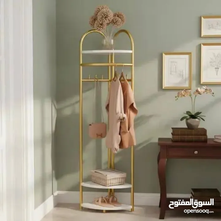 ستاند ملابس زاوية ماربل ذهبي