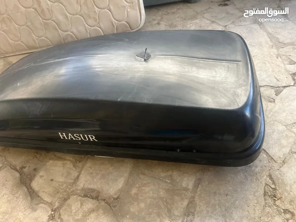 صندوق سقف للسياره نوع hasur بحاله ممتازه للبيع بسعر 150 دينار سعر الشراء 350