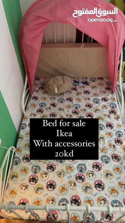 Ikea bed and cribs and bike