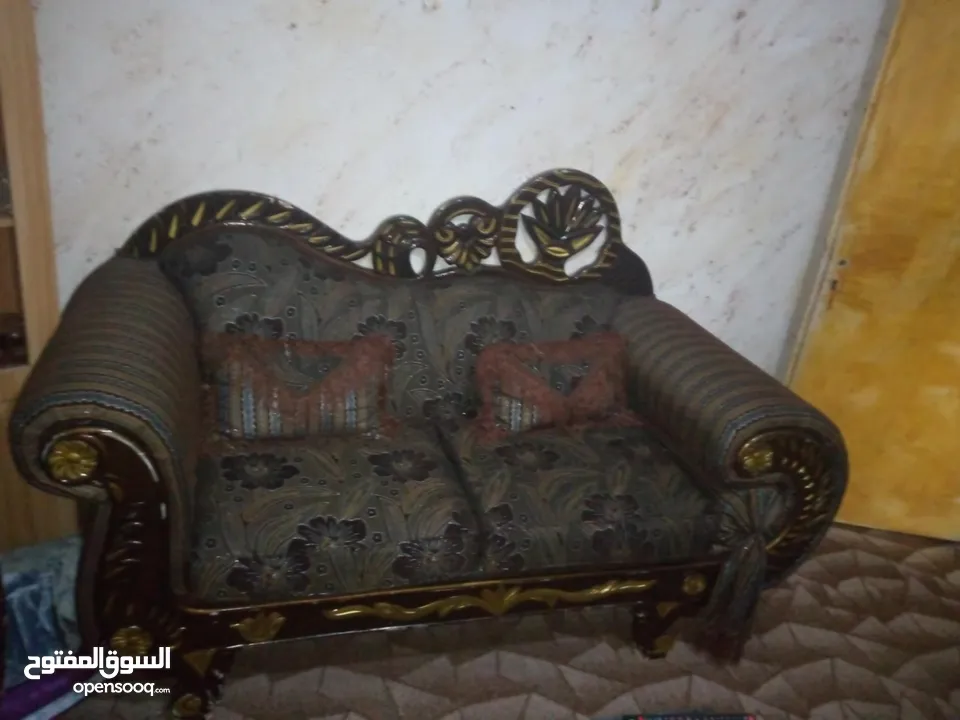 طقم كنب خشب زان  مستعمل
