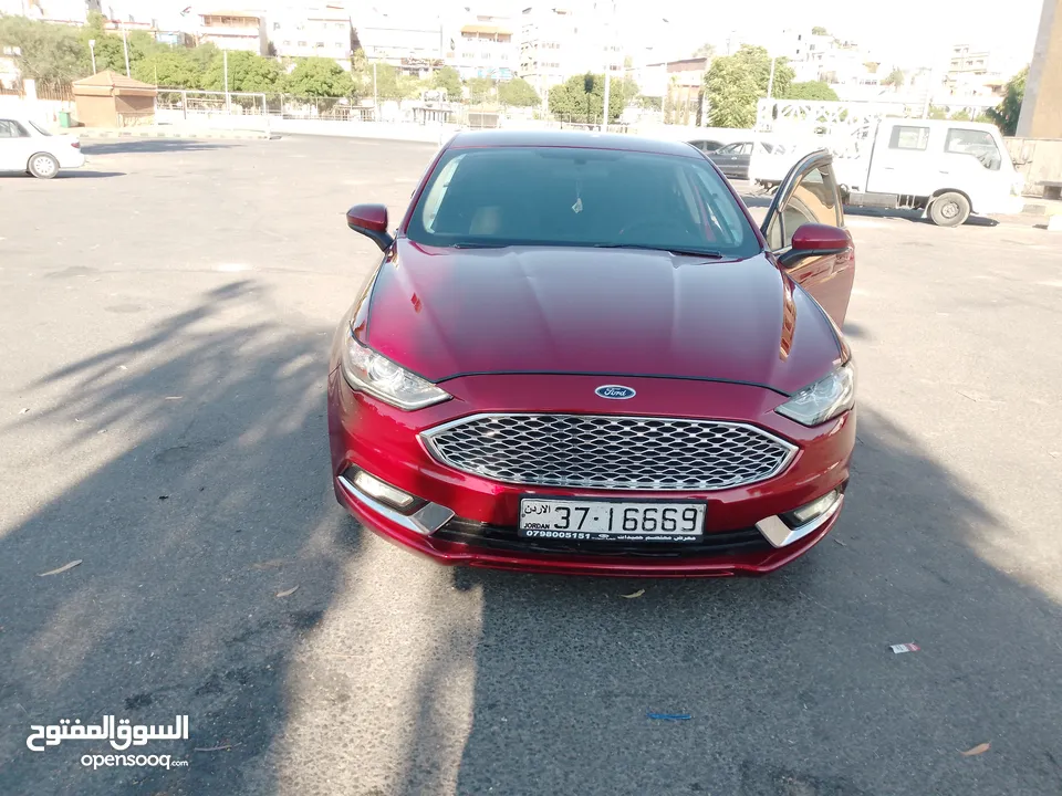 بسم الله ما شاء الله   فورد فيوجن 2017 لون خمري مميز للبيع ورقم مميز 7جيد فحص كامل للبيع