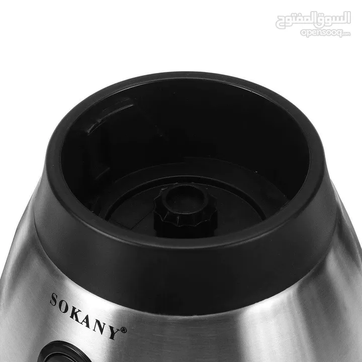 خلاط ستانلس شاف زجاج 2 في 1 خلاط Sokany مع مطحنه 1.5 لتر 3 سرعات مكسر mixer