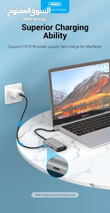 تحويلة  Type-C Docking station (6-in-1)