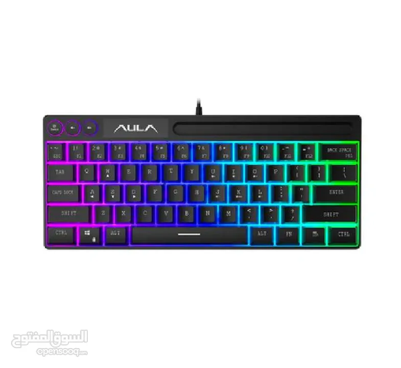 كيبورد جيمنغ مضيئ احترافي لكل الجيمرز اصلي Aula Keyboard F3061 Gaming RGB Lights OG